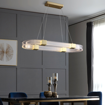Postmodern Creative Nordic Art LED Ring Chandeliers Restaurant Bedroom