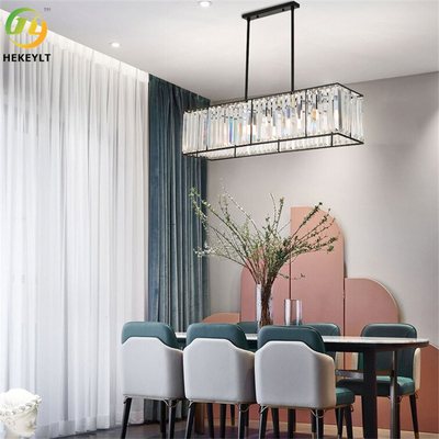 Clear Dimmable Crystal Pendant Light Luxury K9 Crystal Metal