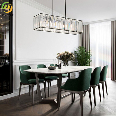 Clear Dimmable Crystal Pendant Light Luxury K9 Crystal Metal