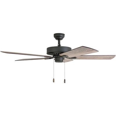 Solid Wood Black Iron Lansdown 52'' LED Ceiling Fan For Indoor Decoration