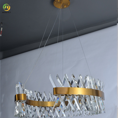 LED Clear 1 Meter Modern Ring Light Luxury Living Room Crystal Chandelier