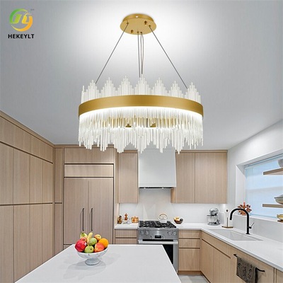 Indoor Modern Gold Dia 60cm Crystal Pendant Light For Decoration
