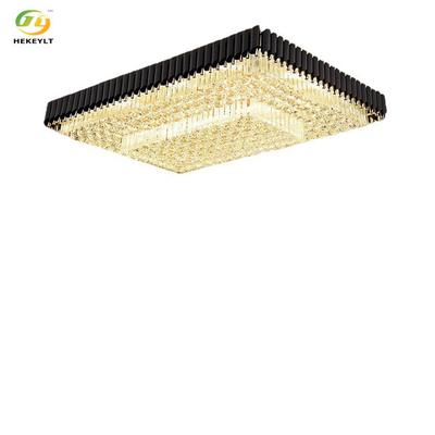 265Volt Various Size Rectangle Led Ceiling Light Gold And Black Crystal And Metal
