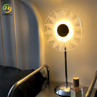 Sunflower Touch Led Bedside Lamps Modern Iron Arcylic