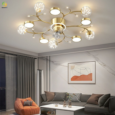 Nordic Simple 3500k Led Indoor Ceiling Fan Warm White Light Luxury Home Lighting