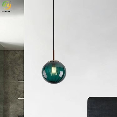 Light Luxury Atmosphere E27 Modern Bedroom Pendant Light Bedside Single Head Ball Long Line