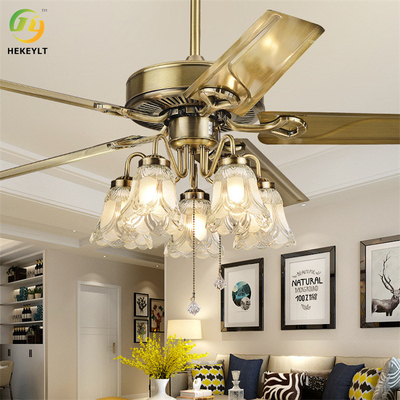 42'' E27 Custom Modern European Retro LED Fan Lamp For Dining Room Home
