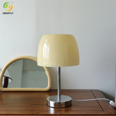 USB Led Stainless Steel And Glass White/Orange/Yellow Table Lamp
