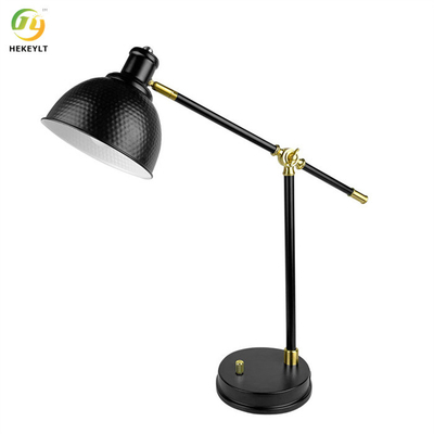 Adjustable Metal Black USB Desk Bedside Table Lamp D9.8 X H26''