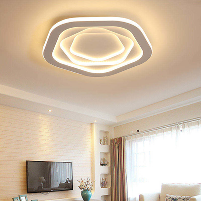 65W 120W Acrylic Led Ceiling Lights Drum Shade Bamboo Lamp