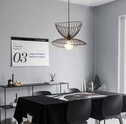 D40cm Black / Gold Bronze Nordic Metal Pendant Lighting Living Room Home Decoration