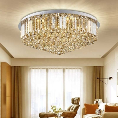 Luxury Indoor Living Room Led Crystal Ceiling Light E14 Light Souece