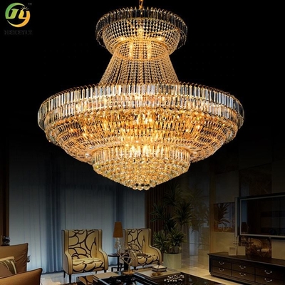 E14 Hotel Crystal Pendant Light Modern Luxury Gold Crystal Chandelier