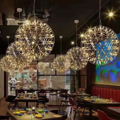Led Spark Ball Wire Round Pendant Lamp Nordic Hotel Postmodern Decoration Lamp