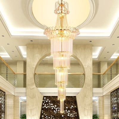 Luxury Pendant Modern Hanging Lighting Gold Metal Crystal Chandelier