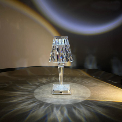 7x15.5cm Crystal Clear Bedside Table Lamp Luxury Decorative Diamond Table Lamp