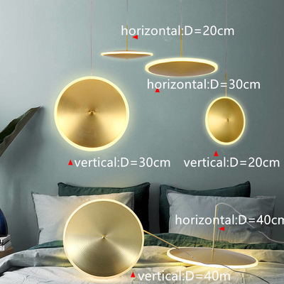 D20CM Gold Metal Modern Pendant Light Decorative Iron Chandeliers