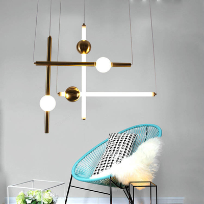 Hanging Metal Gold Nordic Pendant Lamps For Living Room Kitchen Fixtures
