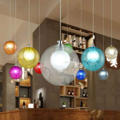 12 X 25cm Luxury Large Glass Ball For Dining Room Restaurant Decoration Light Fixture