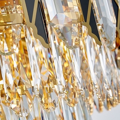 Crystal Metal Luxury Home Pendant Light 60cm Bedroom Chandelier