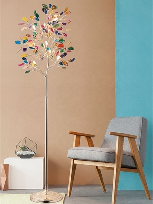 Home Decor Floor Standing LED Decorative Lightings Iron Material Colorful Tree Shape