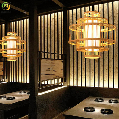 Bamboo Hotel Bedroom Modern Pendant Light Dining Room Homeware Hanging Indoor