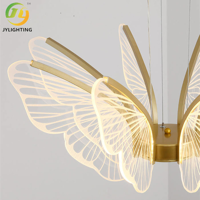 D680*H1200mm Modern Art Transparent Butterfly Chandelier For Bedroom Living Room