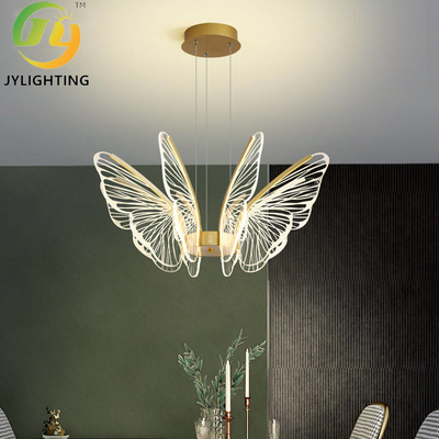 D680*H1200mm Modern Art Transparent Butterfly Chandelier For Bedroom Living Room