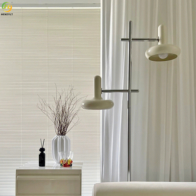 Cream adjustable floor lamp for bedroom living room live background light