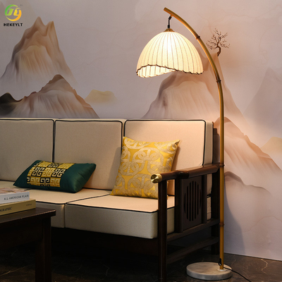Retro Chinese bamboo floor lamp for homestayliving room sofa study bedside lamp