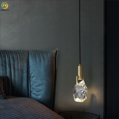 All-copper K9 Crystal Pineapple pendant light for living room bedroom bedside dining room