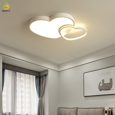 Modern simple creative heart-shaped led ceiling light for children's room bedroom room
