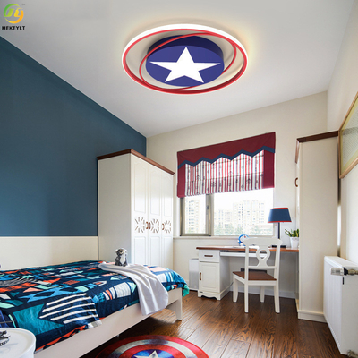 Creative Cartoon Spider-Man Eye Protection Led Ceiling Light For Bedroom Room Children'S Room