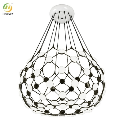 Modern Simple Restaurant Creative Grid Glass Pendant Light For Clothing Store Model Room Hotel Hall Staircase