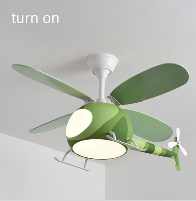 Cartoon Creative Boy Girl Airplane Eye Protection Children'S Fan Light Children'S Bedroom Ceiling Light