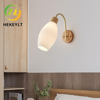 Nordic Solid Wood Wall Light Simple Creative Porch Light Stairs Aisle Bedroom Headboard Wall Ligh