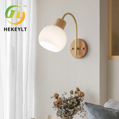 Nordic Solid Wood Wall Light Simple Creative Porch Light Stairs Aisle Bedroom Headboard Wall Ligh