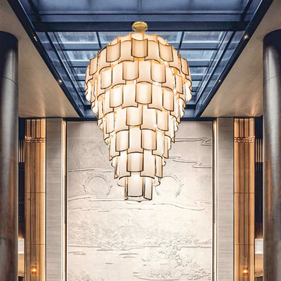 Modern Villa Living Room Staircase Large Chandelier Hotel Lobby Luxury Pendant Lamp