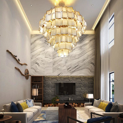 Modern Villa Living Room Staircase Large Chandelier Hotel Lobby Luxury Pendant Lamp