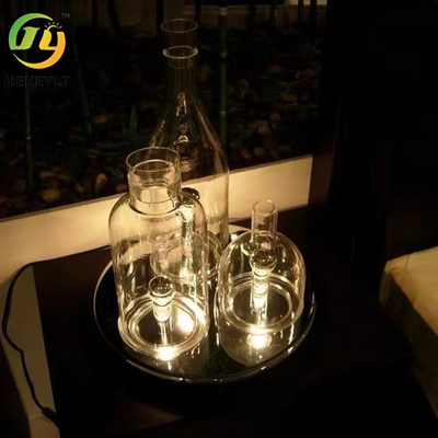 Modern Nordic LED Table Lamp Living Room Bar Creative Glass Bottle Decoration Lamp