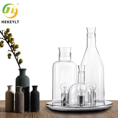 Modern Nordic LED Table Lamp Living Room Bar Creative Glass Bottle Decoration Lamp