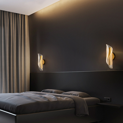 JYLIGHTING Modern Simple LED Streamer Wall Light Acrylic Metal Transparent For Bedroom Aisle