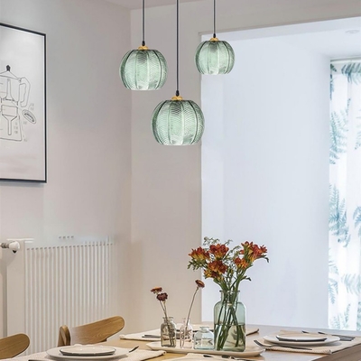 JYLIGHTING Restaurant Nordic Pendant Light Creative Hotel Study Bedroom Tree Leaf Glass Light