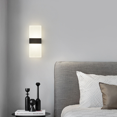 Modern Simple Rectangular LED Wall Lamp Transparent Bedroom Living Room Restaurant Hotel