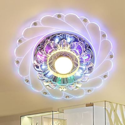 Modern Crystal Corridor Diameter 200mm Mini Colorful LED Ceiling Lamp
