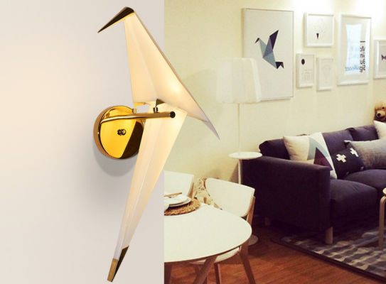 Golden Bird Shape 280*270*670mm PVC Iron Material Modern Indoor Wall Lights