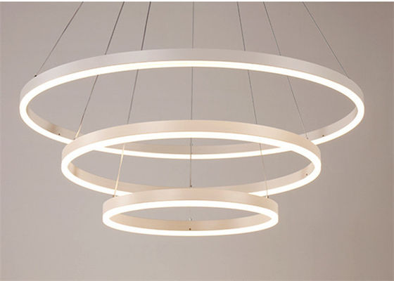 Lighting Area 25m2 Acrylic Aluminum Modern Circular Ring Chandelier