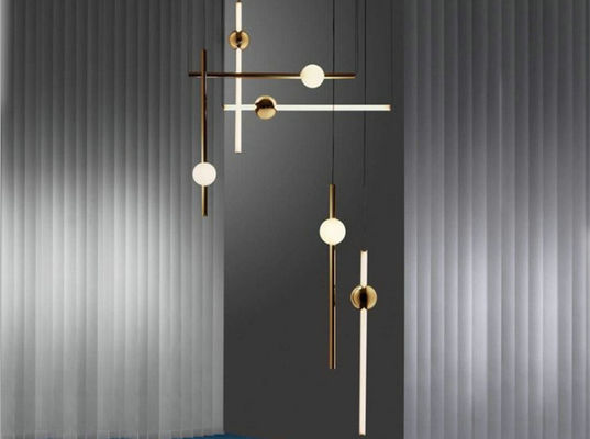 100*600mm Combinable Golden Dining Room Modern LED Pendant Lights