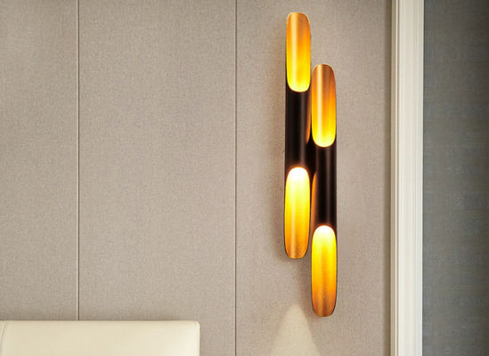 60*600mm / 80*800mm E27 Bamboo Sconce Inclined Modern Wall Light