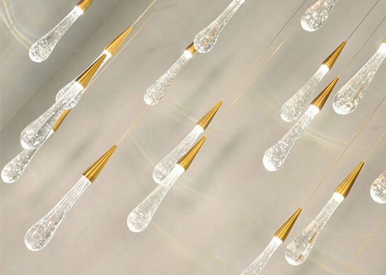 LED Water Drop Modern Crystal Drop Lamp for Creative Restaurant bar